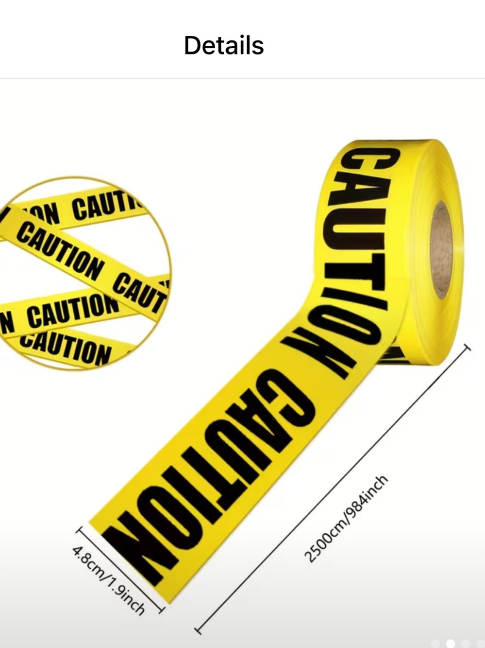 Yellow CAUTION Party Tape - Premium Safety Barrier Black Lettering (2x Available